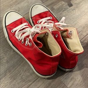 Red high top converse